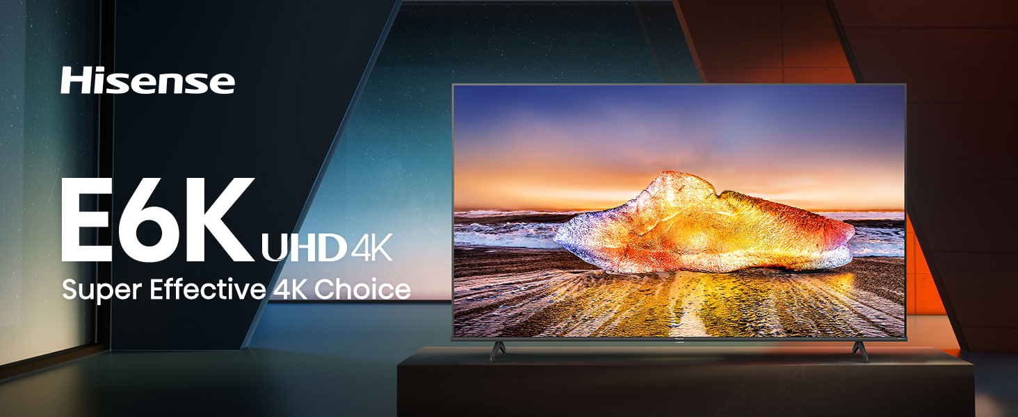 Hisense 65 Inch UHD VIDAA Smart TV 65E6KTUK - Dolby Vision, Pixel